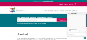 screenshot website met chat-functie